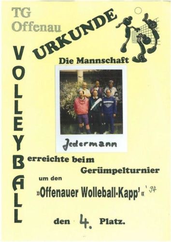 Urkunden Wolleball-Kapp 